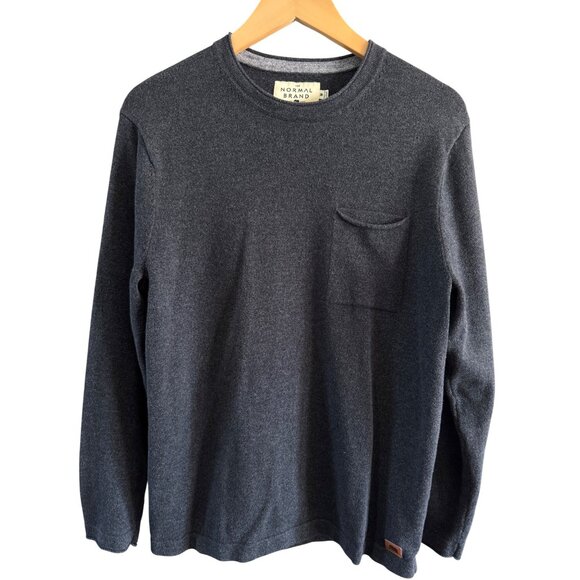 The Normal Brand Mens Shirt M Sweater Long Sleeve Crewneck Cotton Blend - Picture 1 of 6